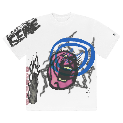 Pre-owned Cactus Jack By Travis Scott For Fragment Sunrise Tee 'white'