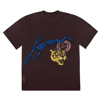 Pre-owned Cactus Jack By Travis Scott For Fragment Icons Tee 'brown'