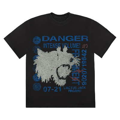 Pre-owned Cactus Jack By Travis Scott For Fragment Danger Tee 'black'