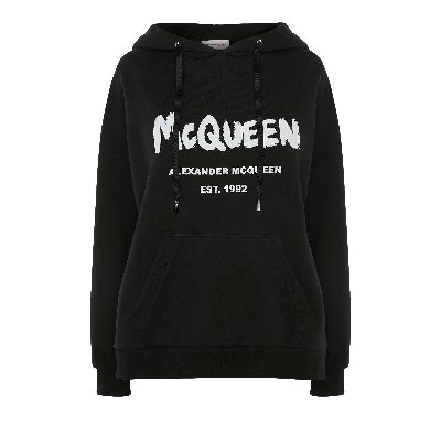 Pre-owned Alexander Mcqueen Graffiti Sweatshirt 'black'