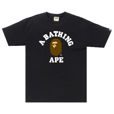 Pre-owned Bape Silicon College One Point Tee 'black'