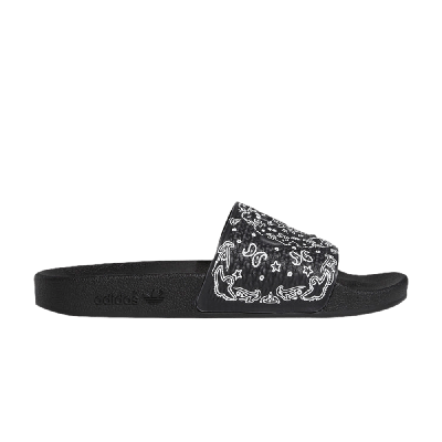 Pre-owned Adidas Originals Shmoofoil Slides 'bandana' In Black