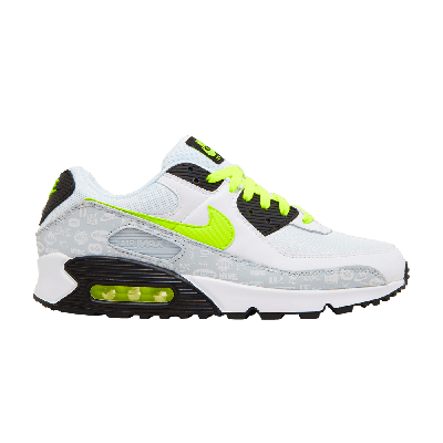 Pre-owned Nike Air Max 90 'reflective Logo - White Volt'