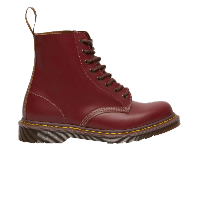 Pre-owned Dr. Martens' 1460 Vintage Made In England Lace Up Boot 'oxblood Quilon' In Red