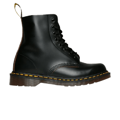 Pre-owned Dr. Martens' 1460 Vintage Made In England Lace Up Boot 'black Quilon'