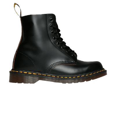 Pre-owned Dr. Martens 1460 Vintage Made In England Lace Up Boot 'black Quilon'