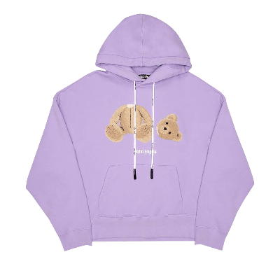 Pre-owned Palm Angels Bear Hoodie 'lilac/brown' In Purple