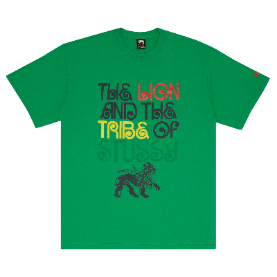 Pre-owned Stussy Gear Lion Tee 'green'