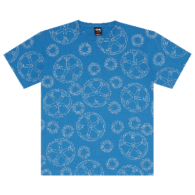 Pre-owned Stussy Gear Increase The Peace Monogram Circle Tee 'blue'