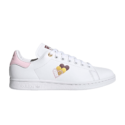 Pre-owned Adidas Originals Wmns Stan Smith 'hearts - Clear Pink' In White