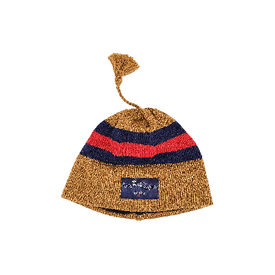 Pre-owned Noah Wool Ski Hat 'tan/navy/red'