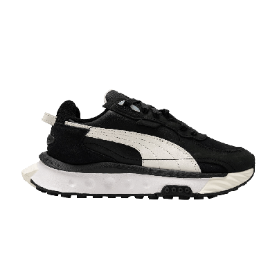 Pre-owned Puma Wmns Wild Rider Premium 'black White'