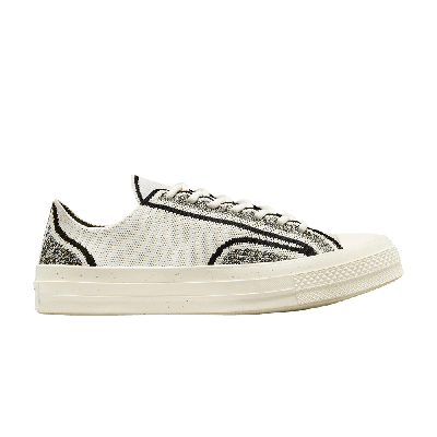 Pre-owned Converse Renew Chuck 70 Knit Low 'egret Black' In Cream