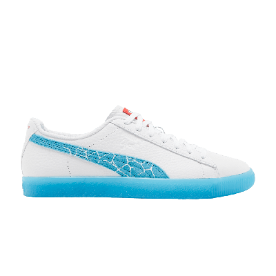 Pre-owned Puma Kool-aid X Clyde 'brick Walls - Blue Atoll' In White