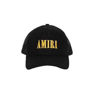 Pre-owned Amiri Core Logo Trucker Hat 'black/yellow'