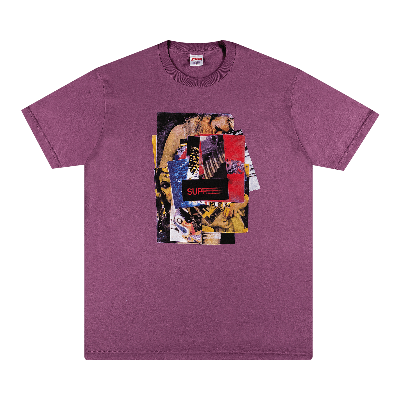 Pre-owned Supreme Stack Tee 'plum' In Purple