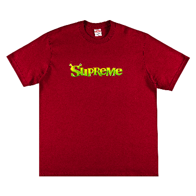 Pre-owned Supreme Shrek Tee 'cardinal' In Red