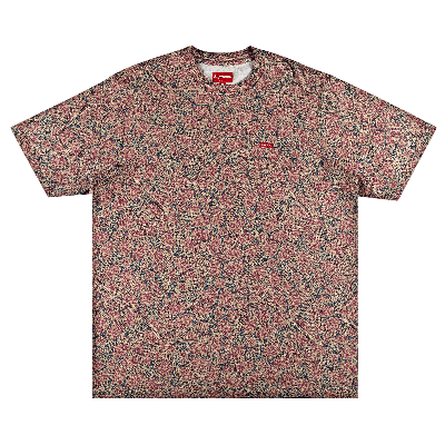 Pre-owned Supreme Small Box Tee 'khaki Floral Cards' In Multi-color