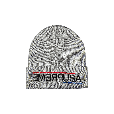 Pre-owned Supreme Usa Beanie 'heather Grey'