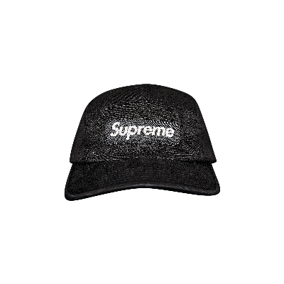 Pre-owned Supreme Washed Chino Twill Camp Cap 'black'