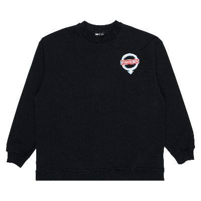 Pre-owned Pleasures Language Crewneck 'black'