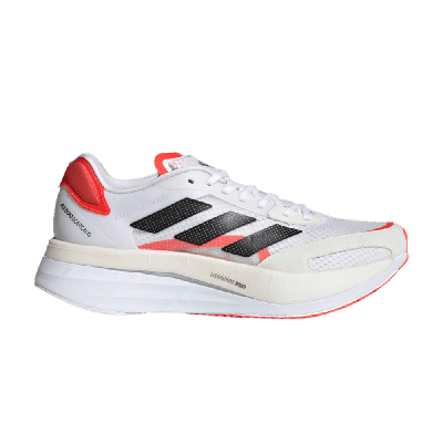 Pre-owned Adidas Originals Wmns Adizero Boston 10 'white Solar Red'