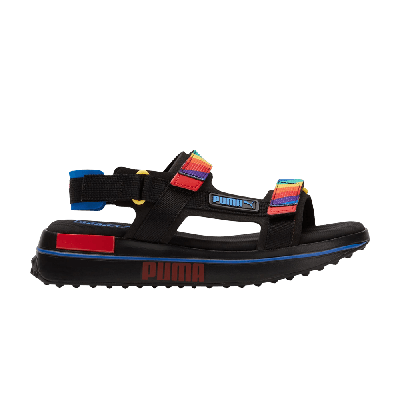 Pre-owned Puma Wmns Future Rider Sandal 'rainbow' In Black