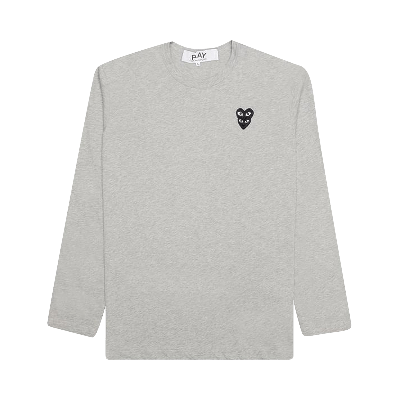 Pre-owned Comme Des Garçons Play Stacked Heart Long-sleeve T-shirt 'grey'
