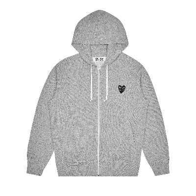 Pre-owned Comme Des Garçons Play Stacked Heart Hooded Sweatshirt 'grey'
