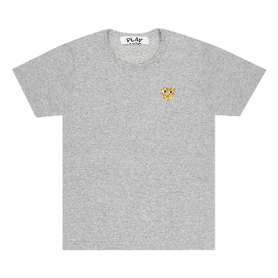 Pre-owned Comme Des Garçons Play Gold Heart T-shirt 'grey'