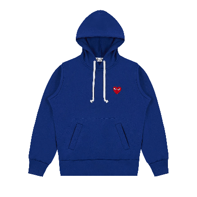 Pre-owned Comme Des Garçons Play Hoodie 'blue'