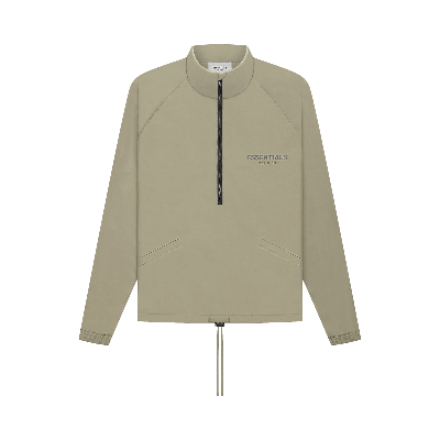 Pre-owned Essentials Fear Of God  Half Zip Track Jacket 'pistachio' In Green