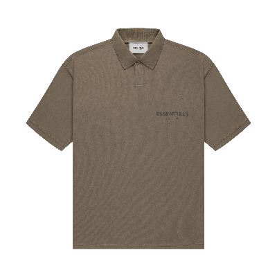 Pre-owned Essentials Fear Of God  Short-sleeve Polo 'harvest' In Brown