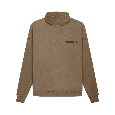 Pre-owned Essentials Fear Of God  Pullover Mockneck 'harvest' In Brown