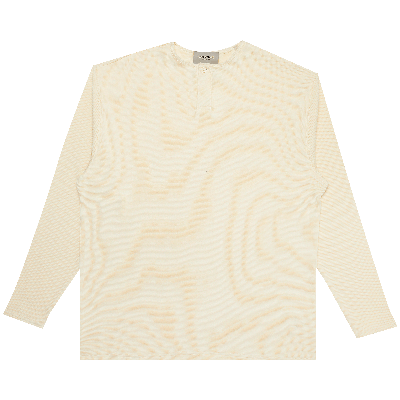 Pre-owned Essentials Fear Of God  Thermal Henley Long-sleeve 'buttercream' In Cream
