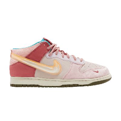 Pre-owned Nike Social Status X Dunk Mid 'strawberry Milk' In Pink