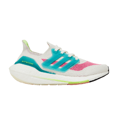 Pre-owned Adidas Originals Wmns Ultraboost 21 'white Tint Rose Tone' In Green