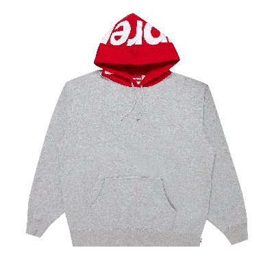 Pre-owned Supreme Contrast Hooded Sweatshirt 'heather Grey'