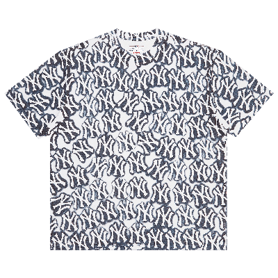Pre-owned Supreme X New York Yankees Airbrush Short-sleeve Top 'white'