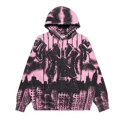 Pre-owned Supreme X New York Yankees Airbrush Hooded Sweatshirt 'pink'