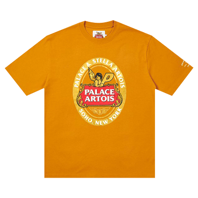 Pre-owned Palace X Stella Artois Coaster T-shirt 'gold'