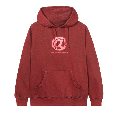 Pre-owned Anti Social Social Club Don't Hoodie 'red'