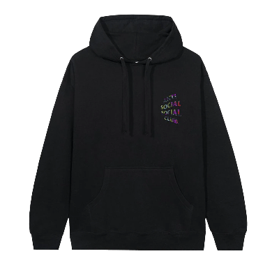 Pre-owned Anti Social Social Club Fuzzy Connection Hoodie 'black'