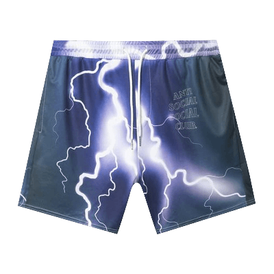 Pre-owned Anti Social Social Club Hydroplane Shorts 'multi' In Blue