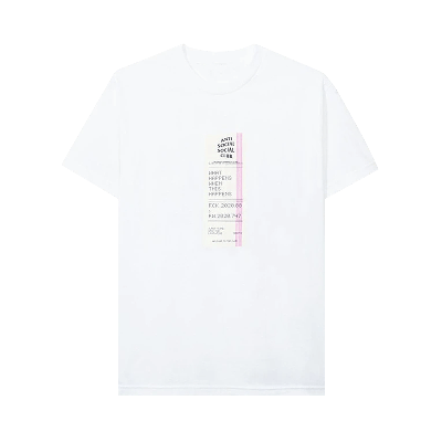 Pre-owned Anti Social Social Club Read Receipts Tee 'white'