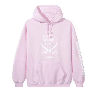 Pre-owned Anti Social Social Club X Neighborhood 6ix Hoodie 'pink'