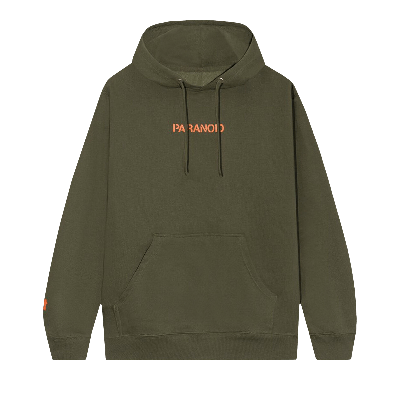 Pre-owned Anti Social Social Club X Undefeated Paranoid Hoodie 'olive' In Green
