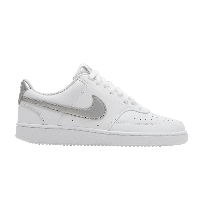 Pre-owned Nike Wmns Court Vision Low 'white Metallic Silver'