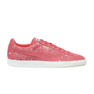 Pre-owned Puma Suede Classic 'paint Splatter - Teaberry Red'