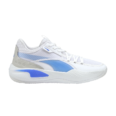 Pre-owned Puma Court Rider Team 'white Bluemazing'